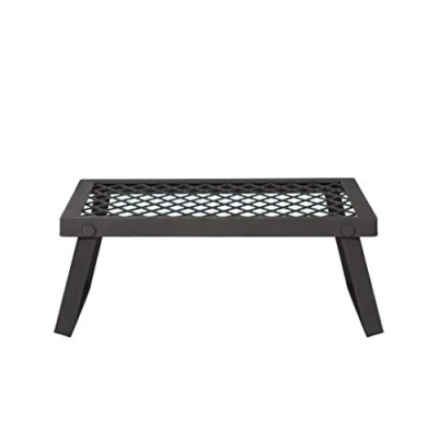 Imagen de Amazon Basics Parrilla plegable de alta resistencia para hoguera, Mediana, Negro