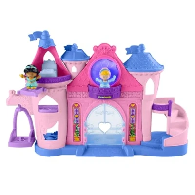 Imagen de Disney Princess Little People, Conjunto de Juego Magical Lights &amp; Dancing Castle, bebés +1 año (Mattel HND55)
