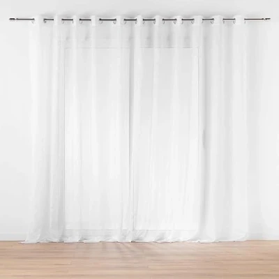 Imagen de Douceur d&#039;Intérieur Voilage à Oeillets (400 x 240 cm) Visillo, Poliéster, Blanco