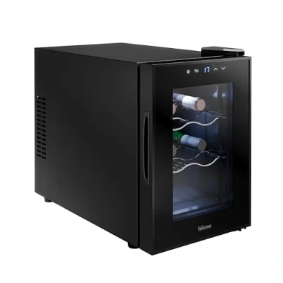 Imagen de Tristar Vinoteca Termoeléctrica Grande Saignée, Para hasta 6 botellas, Silenciosa y estable, Puerta de vidrio, 4 niveles, Pantalla táctil LED, Iluminación interior, WR 7506