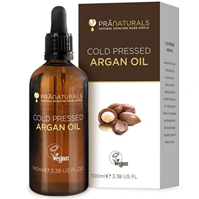 Imagen de PraNaturals Aceite de Argán Marroquí 100% Puro y Natural para Cara Cuerpo Rico en Vitamina E una Piel, Cabello Uñas Saludables Sin Parabenos o SLS Vegano Libre Crueldad