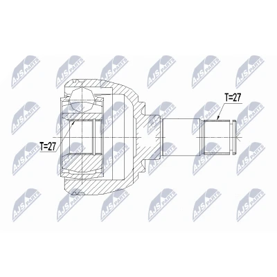 Imagen de NTY NPW ME 085 Junta Homocinética Transmisión automática, Caja de cambios manual Eje delantero, izquierda MERCEDES BENZ: GLA
