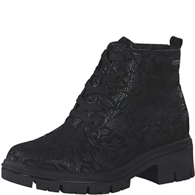 Imagen de Tamaris 8 86206 29, Botas Cortas al Tobillo Mujer, Black/Flower, 36 EU Ancho