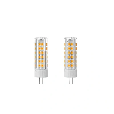 Imagen de ZHIYUE Bombillas LED G4 7W Blanco Cálido 3000k 700LM AC220 240V No Regulable reemplaza la bombilla halógena 70W base candelabros de sala estar, lámparas pared(paquete 2)