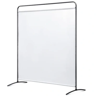 Imagen de Angel Living Biombo Separador de Habitación con 1 Panel, Divisor Habitaciones Moderno, para Habitación, Salón, Oficina, Jardín, Balcón, Terraza, etc, 162.5 x 177 cm (Blanco)