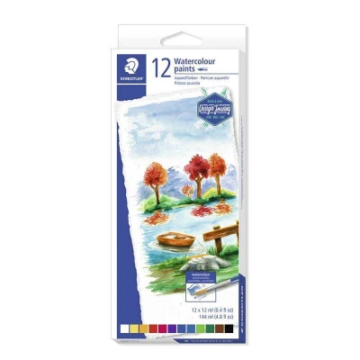 Imagen de Acuarela tubo 12ml set 12 colores Staedtler