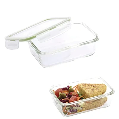 Imagen de ORYX Recipiente Hermetico Cristal Rectangular 850 ml. 19.5 x 13.3 6.7 (alt) cm.