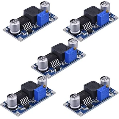 Imagen de Fasizi XL6009 DC Módulo elevador ajustable de 4 A, entrada 3 30 V a 5 35 salida voltaje placa convertidora, frecuencia 400 KHz, unidades