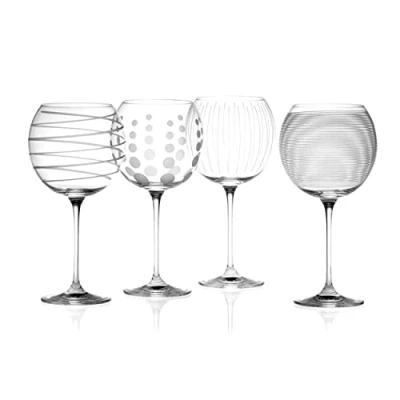 Imagen de Mikasa Juego de 4 Vasos Cristal Cheers, Multicolor, Unidad (Paquete 1),
