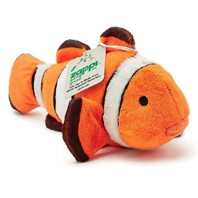 Imagen de Zappi Co Juguete de Peluche 100% Reciclado pez Payaso (22 cm Largo) Colección Animales ecológicos, Suaves y mimosos para el Primer Hijo recién Nacido