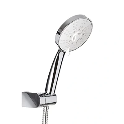 Imagen de TATAY Kit Alcachofa Ducha Sevilla con Soporte y Manguera 1.5M, 10,5 cm de Diámetro, ABS, 4 posiciones, Sistema Ahorro Agua Antical, Fácil Limpieza, Cromado