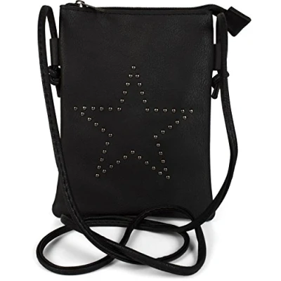 Imagen de styleBREAKER bolso de mano minibolso bandolera con remaches en forma estrella, hombro, mano, bolso, señora 02012235, color:Negro