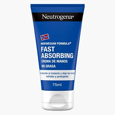 Imagen de Neutrogena Fórmula Noruega Fast Absorbing (1 x 75 ml) crema de manos reparadora no grasa con glicerina y vitamina E, para agrietadas secas rápida absorción
