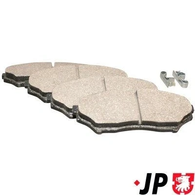 Imagen de JP GROUP 3963600110 Juego de pastillas freno Eje delantero excl. contacto avisador desgaste MITSUBISHI: Pajero Sport 1 SUV, Montero iO