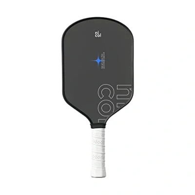 Imagen de P One by Nicol Pickleball Paddle T700 Raqueta de Fibra Carbono Japonesa Primera Calidad, aprobada por USAPA, Mango Alargado y Cara Pala, diseño Agarre Antideslizante