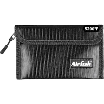 Imagen de bolsa de dinero ignífuga 5 x 8 pulgadas, cartera ignífuga, efectivo impermeable con cremallera, pequeña para objetos valor, joyas, monedas, tarjetas