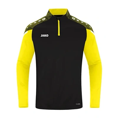 Imagen de JAKO Cremallera de Rendimiento, Negro/Amarillo Suave, Extra Large para Hombre