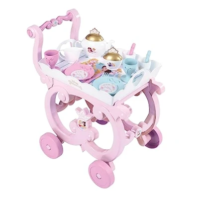 Imagen de Smoby Carrito de té Princesas Disney, Bandeja extraíble y 17 Accesorios, Completo Juego Cubiertos, A Partir 3 años (7600312502)