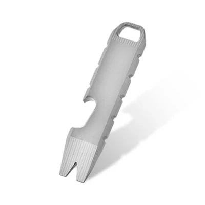 Imagen de barra de palanca EDC titanio, mini multiherramienta con llave abrebotellas para accesorios camping al aire libre