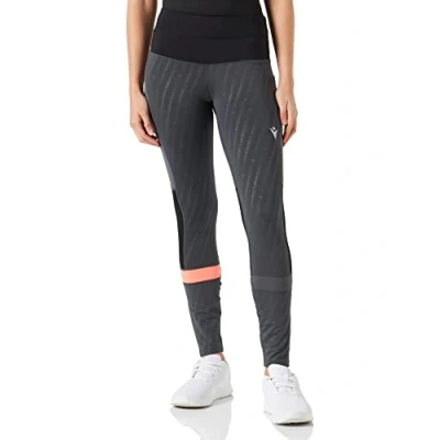 Imagen de Macron Run Fcc Clover Light Strtch Pantalones Largos para Mujer, Color Correr, Gris Negro, XL