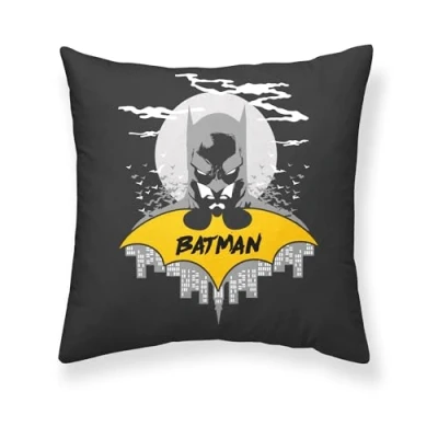 Imagen de BELUM Funda de cojín 100% algodón Batman Comix 1A 45x45cm, Suave, Varios tamaños, Multicolor