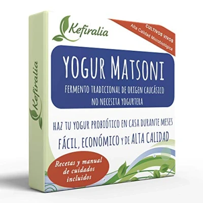 Imagen de Fermento de Yogur Matsoni (Reusable forma ilimitada) + Instrucciones Recetas Ayuda y asesoramiento en español KEFIRALIA®