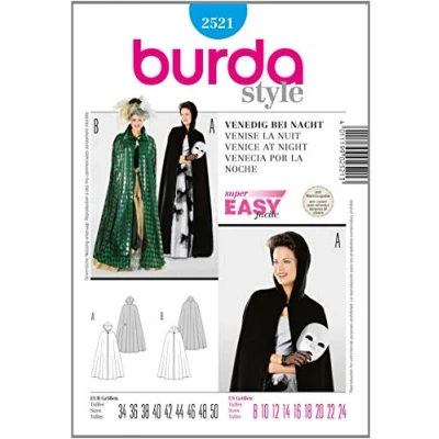Imagen de burdastyle Patrón Burda 2521 Carnaval Capa