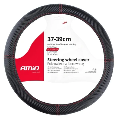 Imagen de AMiO SWC 38 02811 Funda cubierta para el volante negro 37 39cm