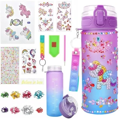Imagen de JoyJoyful Regalo Niña 5 6 7 8 9 Años, 600ml Unicornios Botella Agua Manualidades 10 11 12 Juguetes Diamond Pintura Actividades Creativas, Idee Regalos Años Cumpleaños