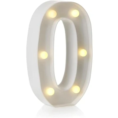 Imagen de Letrero LED de letras y números del alfabeto, lámpara decorativa para el hogar, fiesta cumpleaños, eventos, luces nocturnas, 22 cm (0)