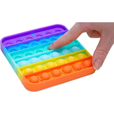 Imagen de Toyland® Push Bubble Pop &#039;Pop It&#039; Juguete sensorial Fidget Mucho para Elegir (Cuadrado Arcoiris)