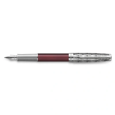 Imagen de Parker Sonnet Metal &amp; Red Lacquer CT FP F