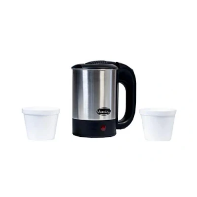 Imagen de HERVIDOR DE AGUA ELECTRICO 0,5L ACERO INOXIDABLE 1000W POTENCIA 2 VASOS INCLUIDOS HERVIDORA 17X11 cm