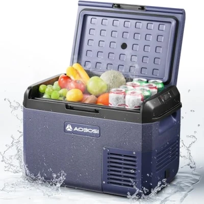 Imagen de AAOBOSI Nevera Portatil: IPX4 Coche 25L, 20 C a 12v Compresor, Portatil Pequeña Electrica para Hogar, Camping, Viajes, Pescado