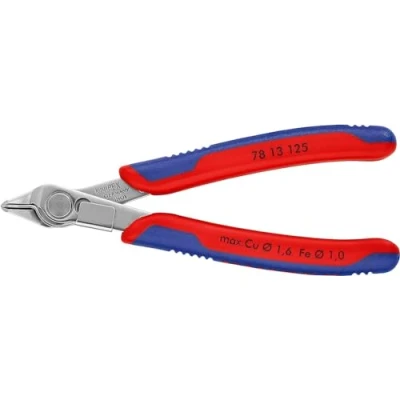 Imagen de Knipex Electronic Super Knips® bruñido, con fundas multicomponentes 125 mm (cartulina autoservicio/blíster) 78 81 SB
