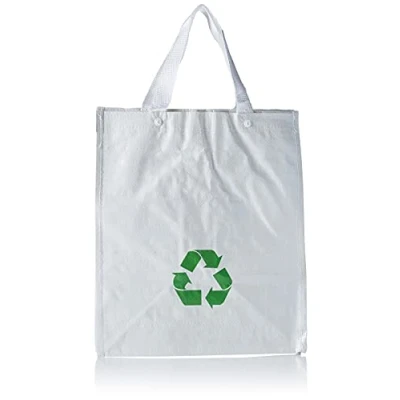 Imagen de Productos Del Hogar Basura/Cubos, Separables, con Asas, Gran Capacidad, para Papel, Vidrio y Plástico, Ideal Hogar/Oficina/Interior/Exterior, Pack 3 Bolsas de Reciclaje Blancas