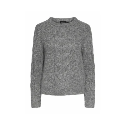 Imagen de Pieces Pcnina LS Oneck NOOS BC Jersey de punto, Mujer, Talla: Small, Medium grey melange