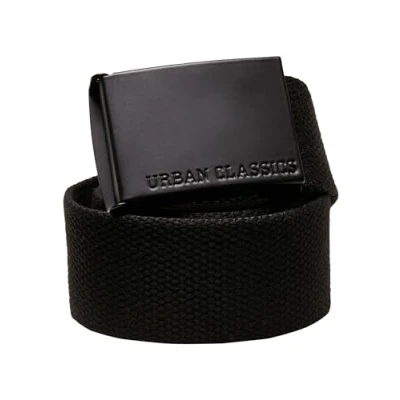 Imagen de Urban Classics Coloured Buckle Canvas Belt, Cinturón Unisex adulto, Negro, L XL