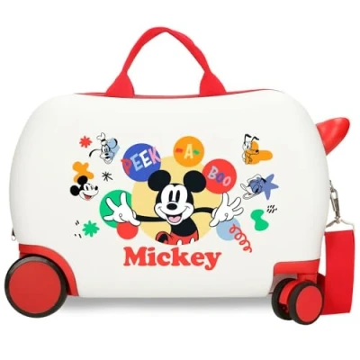 Imagen de Joumma Disney Mickey Peek a Boo Maleta Infantil Blanco 45x31x20 cms Rígida ABS 24,6L 1,8 kgs 4 Ruedas Equipaje Mano