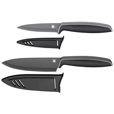 Imagen de WMF Touch Juego de 2 Cuchillos, Hojas 13 cm y 9 cm, Color Negro
