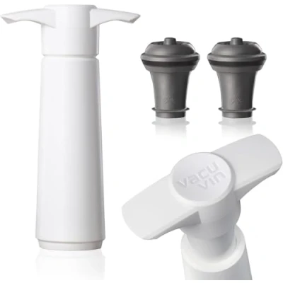 Imagen de Vacu Vin Wine Pump with 2 stoppers Saver White