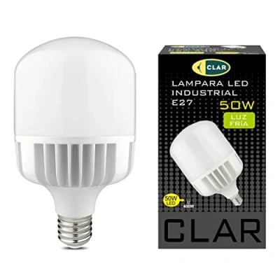 Imagen de CLAR Bombillas LED E27 Luz Fria, Bombilla Blanco Frio, 6500K, E27, LED, 50W (Pack 1)