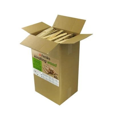 Imagen de Feniks Leña de 40 litros (aprox. 10 11 kg) Madera seca para chimenea y barbacoa (longitud aprox. 25 cm)