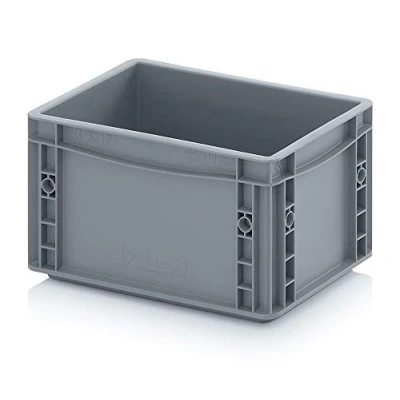 Imagen de Auer Euro contenedor EG 32/17 HG con asas cerradas, caja apilable de 30 x 20 17 cm, plástico 7,6 litros, almacenamiento y transporte,