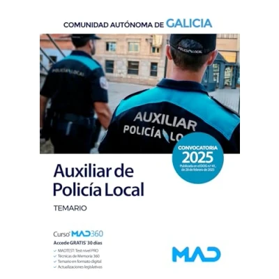 Imagen de Auxiliar De La Policía Local. Comunidad Autónoma Galicia Temar Io