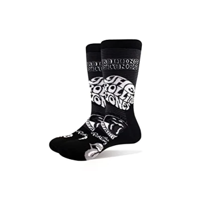 Imagen de The Rolling Stones Mono Logos 7/11 TRS Calcetines negros (10 x 20 cm), Negro