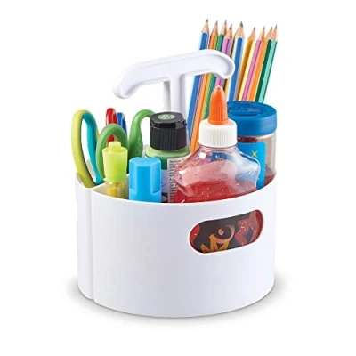 Imagen de Learning Resources Create a Space Mini organizador (blanco) contenedor de suministros para el aula, hogar y la oficina, juego 4 piezas (LER3810W)
