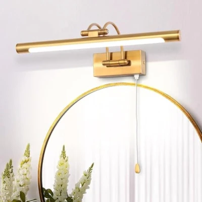 Imagen de TYhogar Lámpara De Espejo Baño LED 40cm 8W 920LM Aplique Luz para Con Interruptor y Brazo Doblado Giratorio Pared Gabinete Iluminación