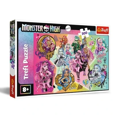 Imagen de Trefl Monster High, ¡Aquí Mandan los Zombis 300 Piezas Puzle de Colores con Personajes la película Animada, Entretenimiento Creativo, Juego para niños a Partir 8 años, Multicolor (23027)