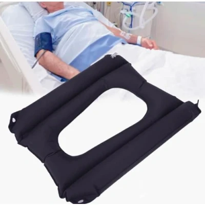 Imagen de Cojín inflable para asiento de silla inodoro, ancianos, antiúlceras, ruedas, accesorios discapacitados postrados en cama